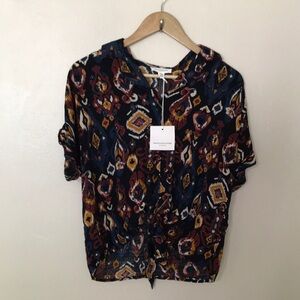 NEW Beach Lunch Lounge Button Down Top